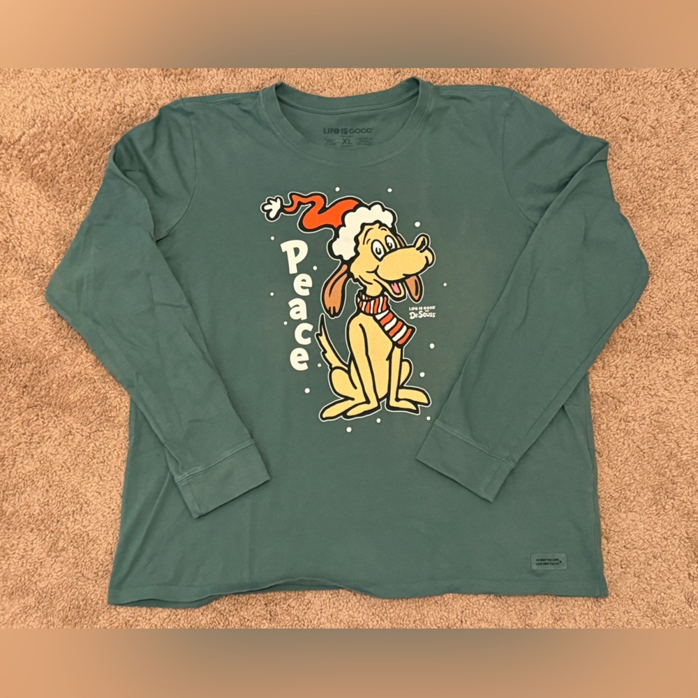 Life Is Good “Max “(Grinch) long sleeve tee
